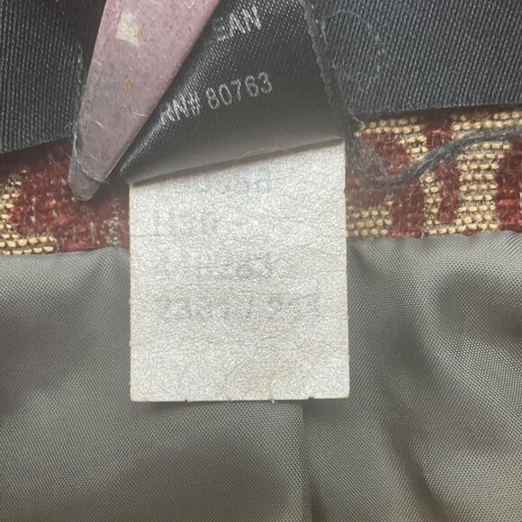 VTG Moda International Y2K Coat Orange Brown Brocade Tapestry Velvet Burnout - Picture 4 of 16